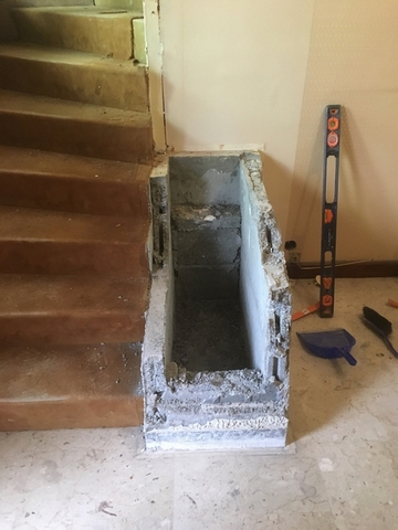 Travaux sur escalier