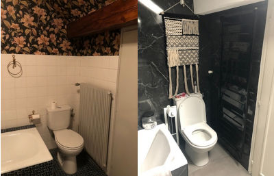 Salle de bains dans une maison de maître à Annemasse